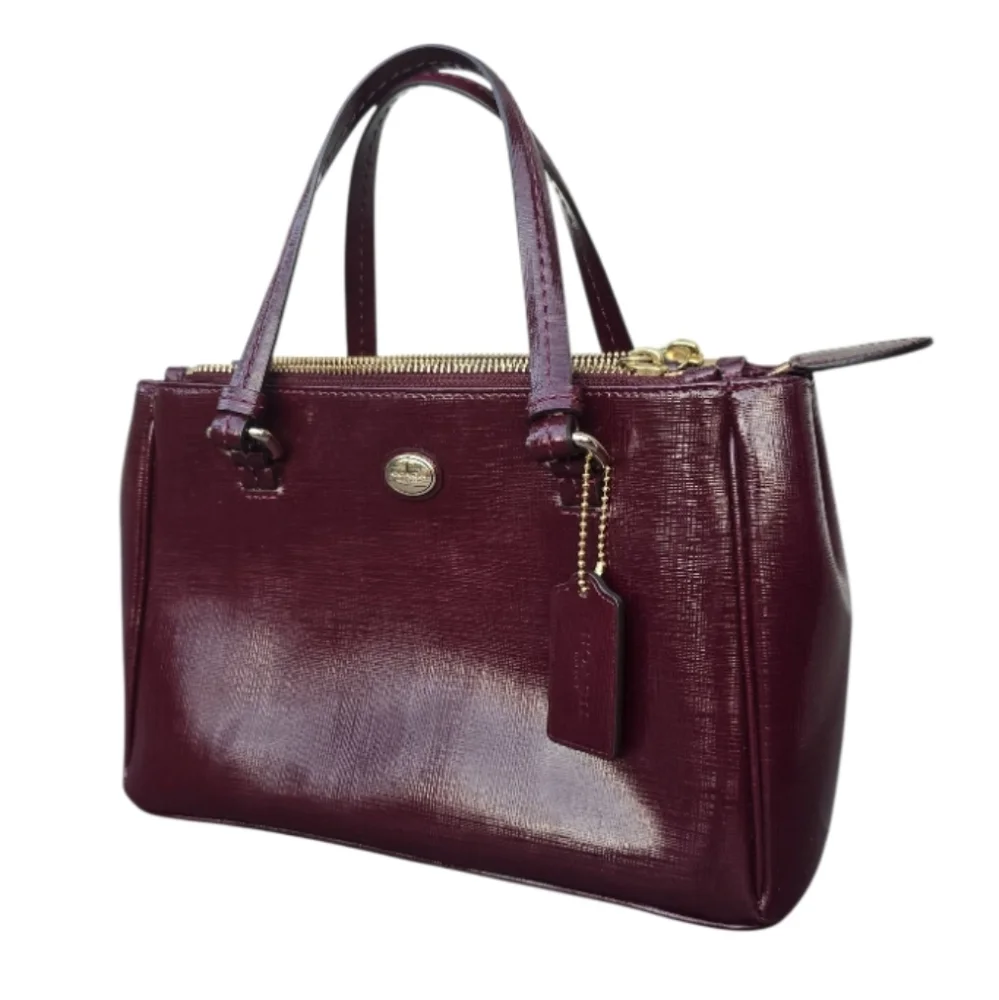 COACH F32829 Peyton Leather Mini Carryall Satchel